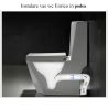 Set vas WC si lavoar stativ Enrico, Negru Mat, Power Colour, montaj pe podea, capac soft-close inclus, ceramica sanitara