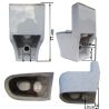 Set vas WC, lavoar stativ Lazio Marble Rimless, Alb, montaj pe podea, rezervor inclus, gaura de baterie, capac soft-close