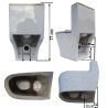 Set vas WC, lavoar stativ Lazio Marble Rimless, Alb, montaj pe podea, rezervor inclus, gaura de baterie, capac soft-close