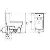 Set vas WC, lavoar stativ Lazio Marble Rimless, Alb, montaj pe podea, rezervor inclus, gaura de baterie, capac soft-close