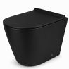 Vas WC EGO Galo, Rimless, Negru Mat, Power Colour, 54x36 cm montaj podea, capac duroplast slim soft-close inclus