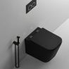 Vas WC EGO Alfonso Rimless, Negru mat, Power Colour, montaj suspendat, capac duroplast slim soft-close inclus