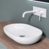 Lavoar EGO 808, Alb, lucios, 54x34 cm, montaj pe blat, compozit marmura