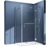 Cabina 04, perete fix si usa batanta, sticla securizata 6 mm, dimensiune 75-100x90-140 cm