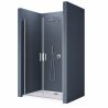 Usa de nisa EGO-24D, sticla securizata 6 mm, Transparenta, Deschidere 180°, 80-85-100-140x195 cm, tratament Nano Easy Clean