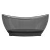 Cada de baie, freestanding, Rasina, ventil crom inclus, culoarea Gri Fumuriu, transparent, 170x80 cm, Selora