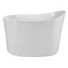 Cada tip japonez, freestanding, Acril, ventil crom inclus, culoarea Alb Lucios, 120x80 cm, Nubia