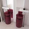 Lavoar stativ, freestanding, CristalMood, culoarea Rosu Visiniu, transparent, 45x45x85 cm, ventil inclus, Sole