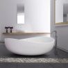 Cada de baie , compozit mineral, freestanding, ventil alb inclus, Alb Lucios, 160x80 cm, Sofia