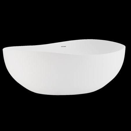 Cada de baie , compozit mineral, freestanding, ventil alb inclus, Alb Lucios, 160x80 cm, Sofia