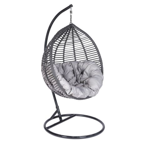 Scaun agatat. Fotoliu suspendat, Cuba Exclusivist, Curte sau Living, confortabil si modern, Gri