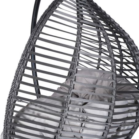 Scaun agatat. Fotoliu suspendat, Cuba Exclusivist, Curte sau Living, confortabil si modern, Gri