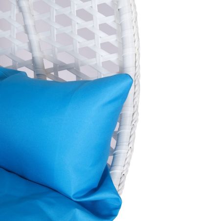Scaun agatat Rio Exclusivist, Fotoliu suspendat, Curte sau Living, confortabil si modern, Alb