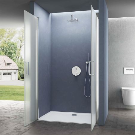 Usa de nisa EGO-24D, sticla securizata 6 mm, Sablata, Deschidere 180°, dimensiune de 100x195 cm, tratament Nano Easy Clean