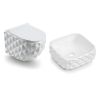 Set vas wc si lavoar, Alb Lucios, montaj suspendat si pe blat, 49x36-61x34 cm, capac duroplast, Sidef