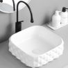 Set vas wc si lavoar, Alb Lucios, montaj suspendat si pe blat, 49x36-61x34 cm, capac duroplast, Sidef