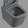 Set vas wc si lavoar, Gri Mat, Power Color, 51x35-50x40 cm, montaj suspendat si pe blat, capac duroplast, Alfonso