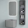 Set vas wc si lavoar, Gri Mat, Power Color, 51x35-50x40 cm, montaj suspendat si pe blat, capac duroplast, Alfonso