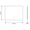Oglinda pentru baie cu LED, Resigilat, dezaburire si intrerupator touch, 5 mm, dimensiuni: 90x70cm, 3 culori reglabile, Louie