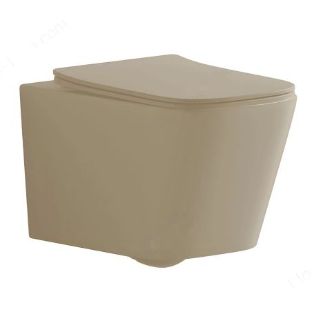 Set vas wc si lavoar, Jasmine Mat, Power Color, 51x35-50x40 cm, montaj suspendat si pe blat, capac duroplast, Alfonso