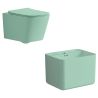 Set vas wc si lavoar, Vede Mint Mat, Power Color, 51x35-50x40 cm, montaj suspendat si pe blat, capac duroplast, Alfonso