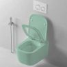 Set vas wc si lavoar, Vede Mint Mat, Power Color, 51x35-50x40 cm, montaj suspendat si pe blat, capac duroplast, Alfonso
