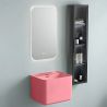 Set vas wc si lavoar, Roz Somon Mat, Power Color, 51x35-50x40 cm, montaj suspendat si pe blat, capac duroplast, Alfonso