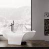 Cada de baie, compozit mineral, freestanding, ventil-alb-inclus, Alb Lucios, 170x82x62 cm, Nirvana