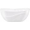 Cada de baie, compozit mineral, ventil inclus alb, freestanding, Alb Lucios,170x78 cm, Calista