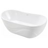 Cada de baie, compozit mineral, ventil inclus alb, freestanding, Alb Lucios,170x78 cm, Calista