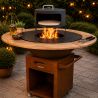 Cuptor pentru pizza Nexus Ø45 cm, otel corten 1.5 mm, cu termometru, compatibil cu gratarele Aurelius si Avangarde, negru