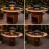 Cuptor pentru pizza Nexus Ø45 cm, otel corten 1.5 mm, cu termometru, compatibil cu gratarele Aurelius si Avangarde, negru