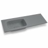 Lavoar, compozit mineral, Gri ciment Mat, scurgere ascunsa, montaj semi-incastrat, 100x50 cm, Florence