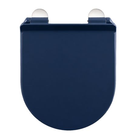Capac Duroplast, inchidere Soft-Close si Sistem Quick release pentru vas wc Lazio Albastru Terrazo
