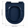 Capac Duroplast, inchidere Soft-Close si Sistem Quick release pentru vas wc Lazio Albastru Terrazo