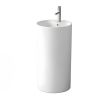 Lavoar stativ, Resigilat Alb Lucios, cu gaura de baterie, diametru 45 cm, ceramica sanitara, Modena