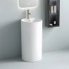Lavoar stativ, Resigilat Alb Lucios, cu gaura de baterie, diametru 45 cm, ceramica sanitara, Modena