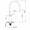 Baterie lavoar Lost ,Negru mat, inaltime 38 cm, perlator aer, montaj pe blat