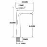 Baterie lavoar Brandi, Auriu Mat, inaltime 30 cm, montaj pe blat
