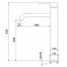 Baterie lavoar, Negru Mat, Perlator, otel inoxidabil, montaj pe blat, Fino