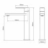 Baterie lavoar, Auriu Mat, Perlator, otel inoxidabil, montaj pe blat, Sereno