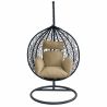 Scaun agatat, gradina sau terasa, Fotoliu suspendat de relaxare, California Black XL