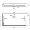 Lavoar EGO 19 Resigilat, Alb, lucios, compozit marmura,suspendat sau pe blat, cu o gaura baterie Dimensiune: 90x46 cm