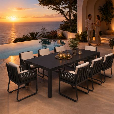 Set mobilier de 8 persoane,...