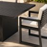 Set mobilier, masa 213x100 cm + 8 scaune, terasa sau gradina, aluminiu, tesatura 100% Olefin, Mykonos