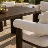 Set mobilier, masa 214x102 cm + 8 scaune, gradina sau terasa, aluminiu, tesatura 100 % Olefin, Bora Bora