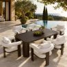 Set mobilier, masa 214x102 cm + 6 scaune, gradina sau terasa, aluminiu, tesatura 100% Olefin, Bora Bora