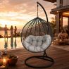 Scaun agatat, gradina sau terasa, Fotoliu suspendat de relaxare, California Grey XL