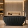 Cada de baie, freestanding, compozit mineral, ventil inclus, Antracit Mat, 170x80 cm, Bali