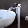 Baterie lavoar, tip cascada, montaj pe blat, Crom, inaltime 31.4 cm, Cortano